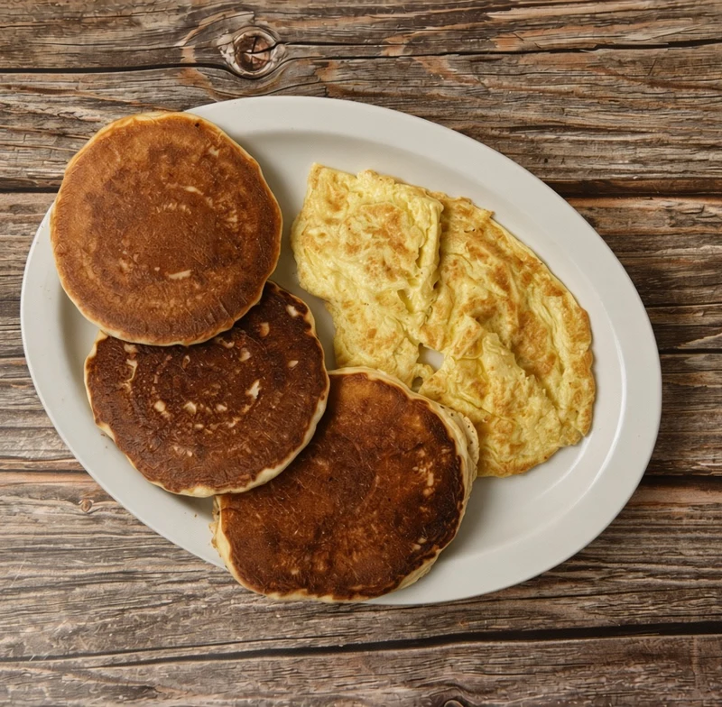 Pancake Breakfast at Fusion 28, Canadian and Asian breakfast and lunch restaurant in Regina, SK
